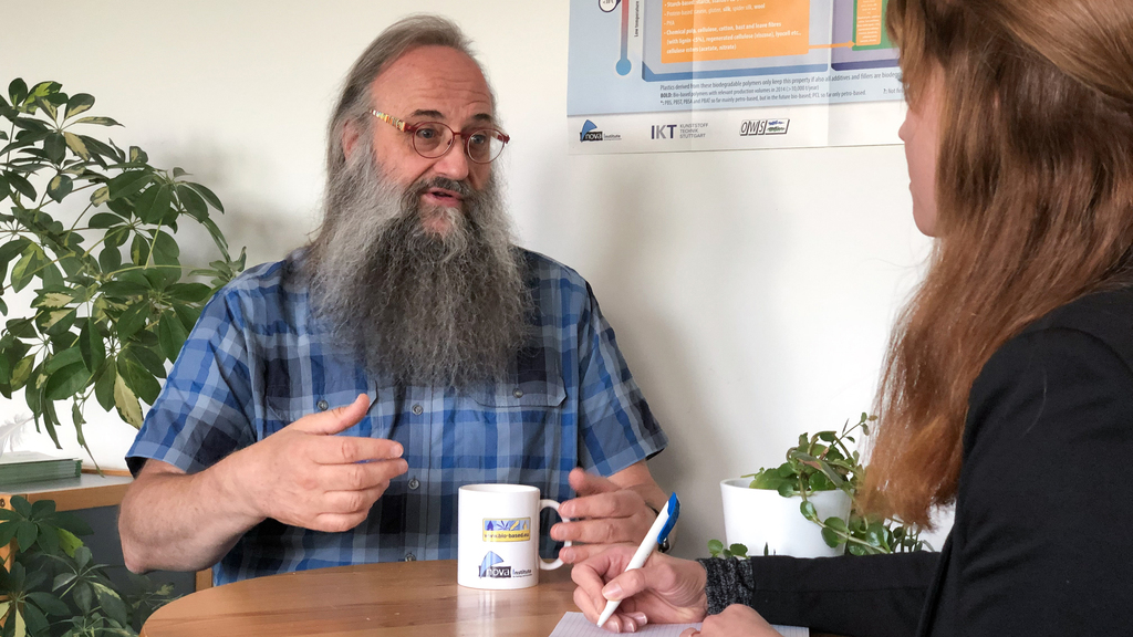 Michael Carus in conversation with Svenja Geerken (Quelle: nova-institut)